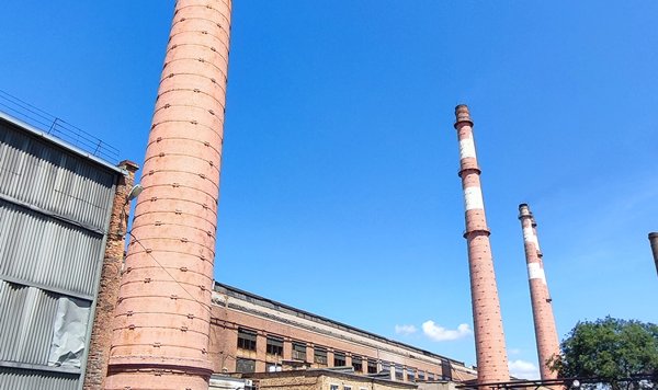 Самарский Металлургический Завод. Обследование дымовых труб высотой 80 м.